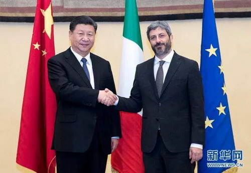 2019年3月22日,国家主席习近平在罗马会见意大利众议长菲科_缩小大小.jpg