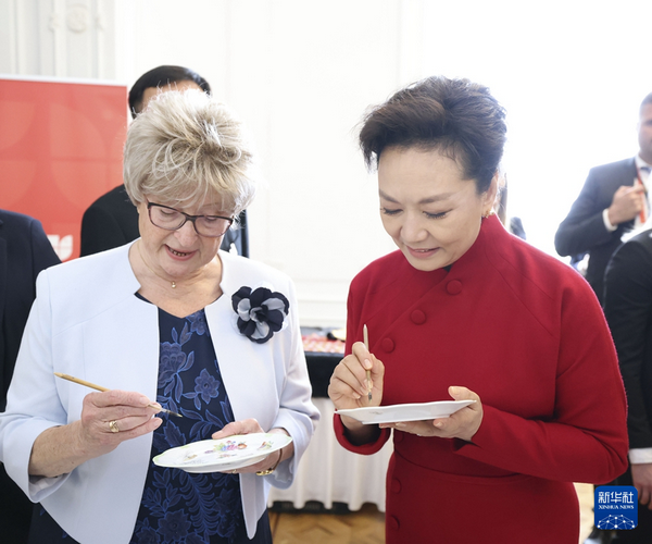 彭丽媛同匈牙利总统舒尤克夫人纳吉参观布达王宫并茶叙2_缩小大小.jpg